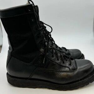 Rocky work boots vibram sole aqua guard black comfort combat style men’s 9